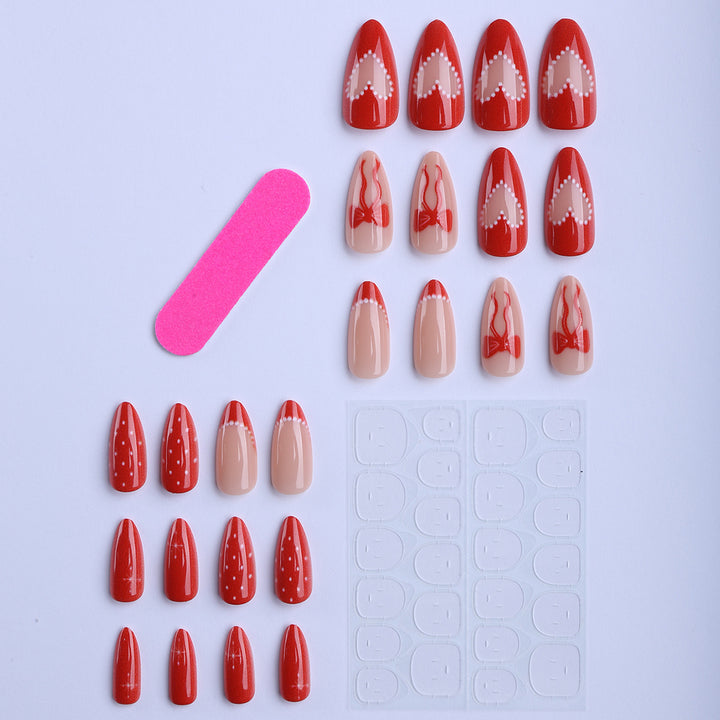 Artificial nails with festive Christmas design Kalsten