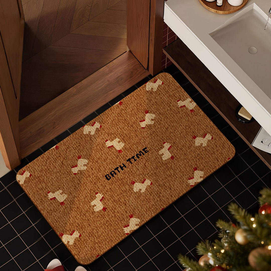 Playful Animal-Themed Bath Mat Kalsten