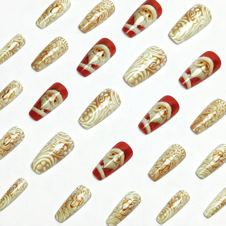 Christmas nail art with festive Santa motif Kalsten