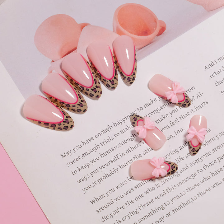 Artistic Stiletto Press-On Nails with Bow Accents Kalsten