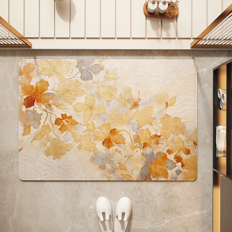 Floral Patterned Entryway Mat