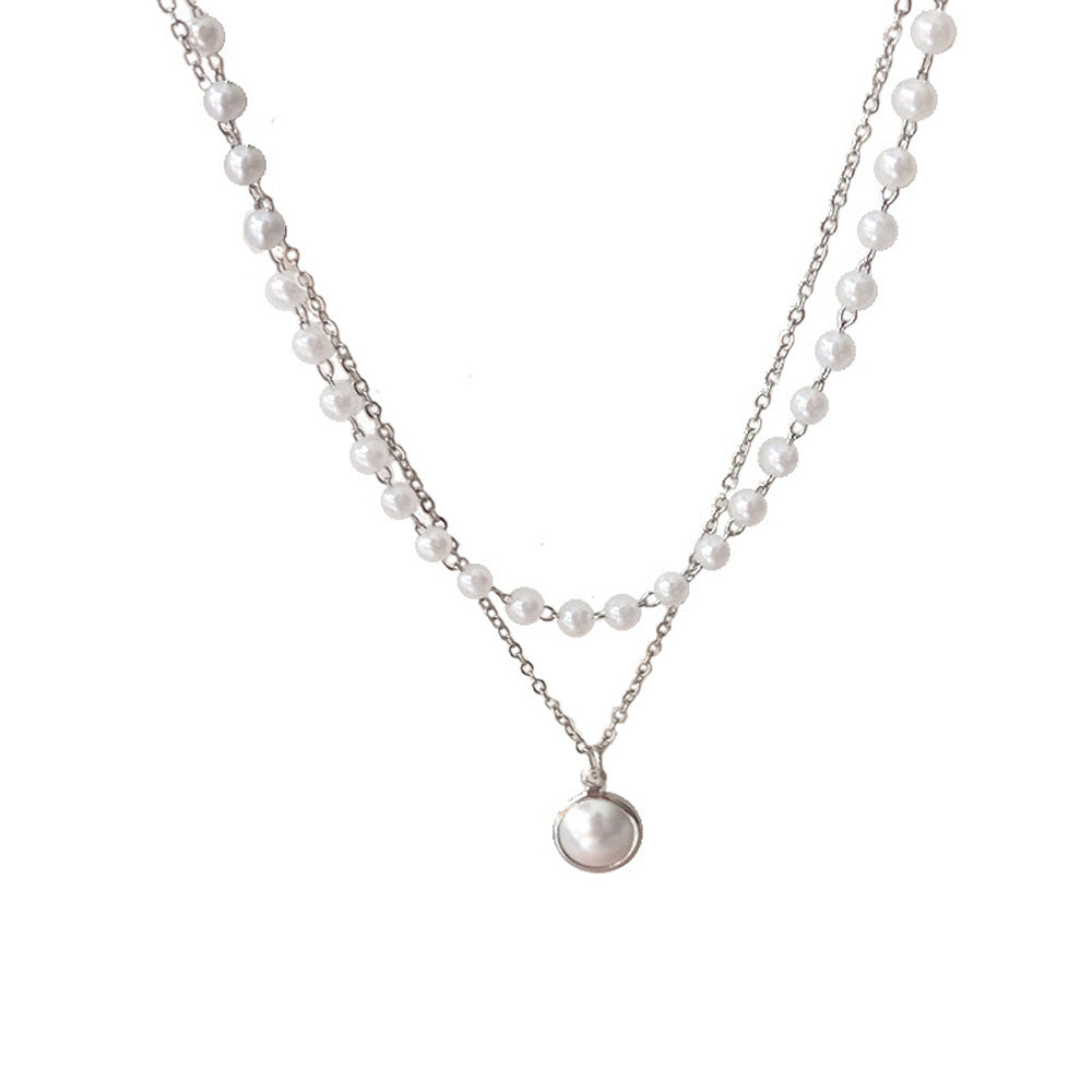 Elegant Layered Pearl Necklace Kalsten