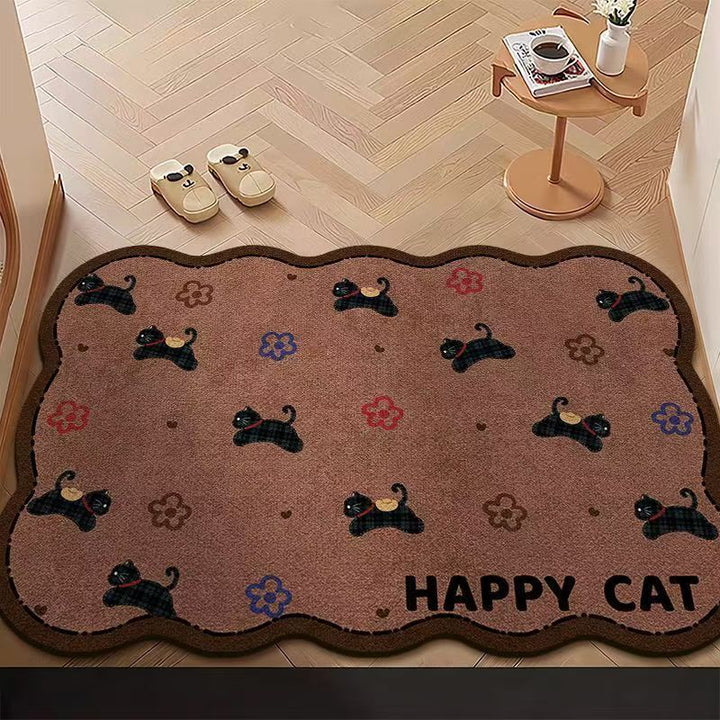 Playful Cat-Themed Area Mat