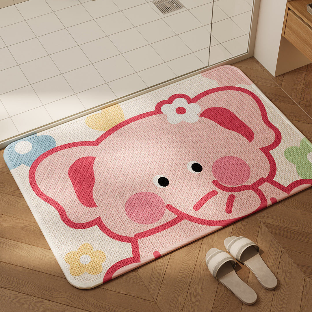 Decorative Cat-Themed Bath Mat Kalsten