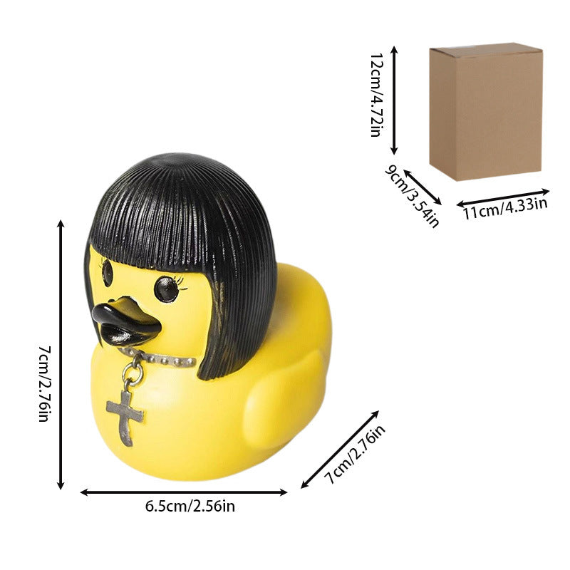 Decorative rubber duck with stylish haircut Kalsten