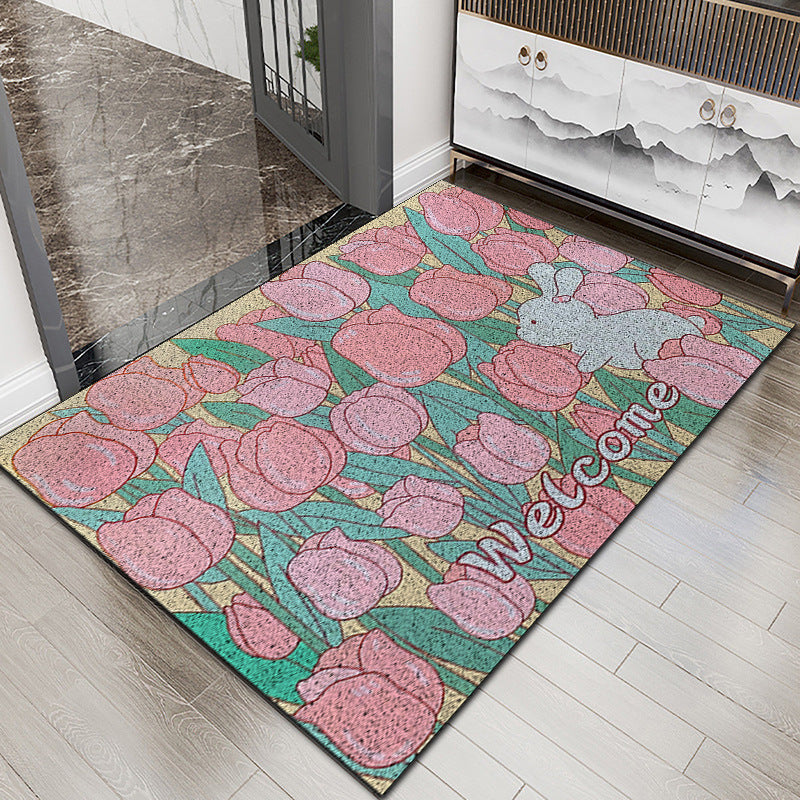 Floral Patterned Entryway Mat