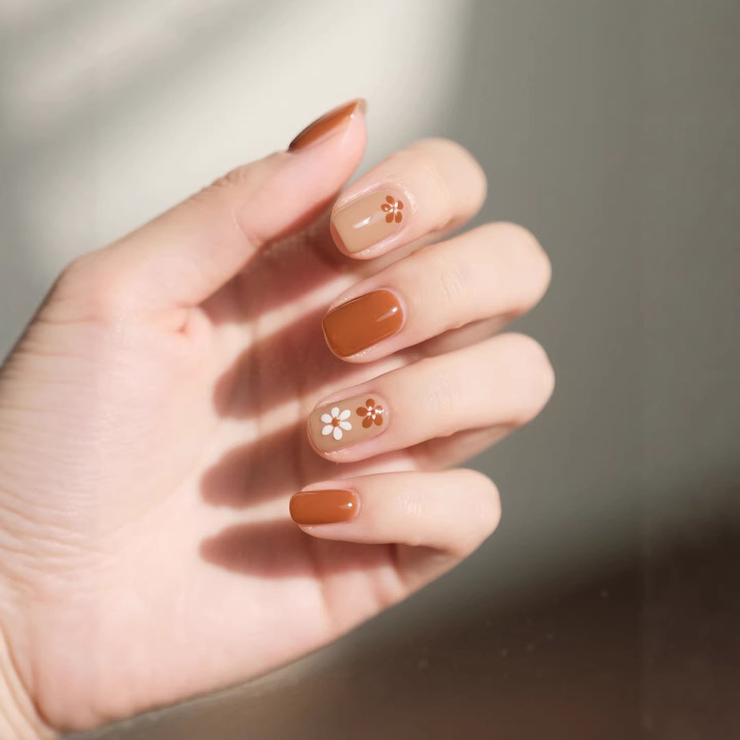 Artistic Floral Press-On Nails  1791773712