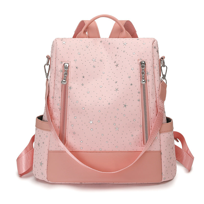 Star Patterned Multi-Pocket Backpack Kalsten