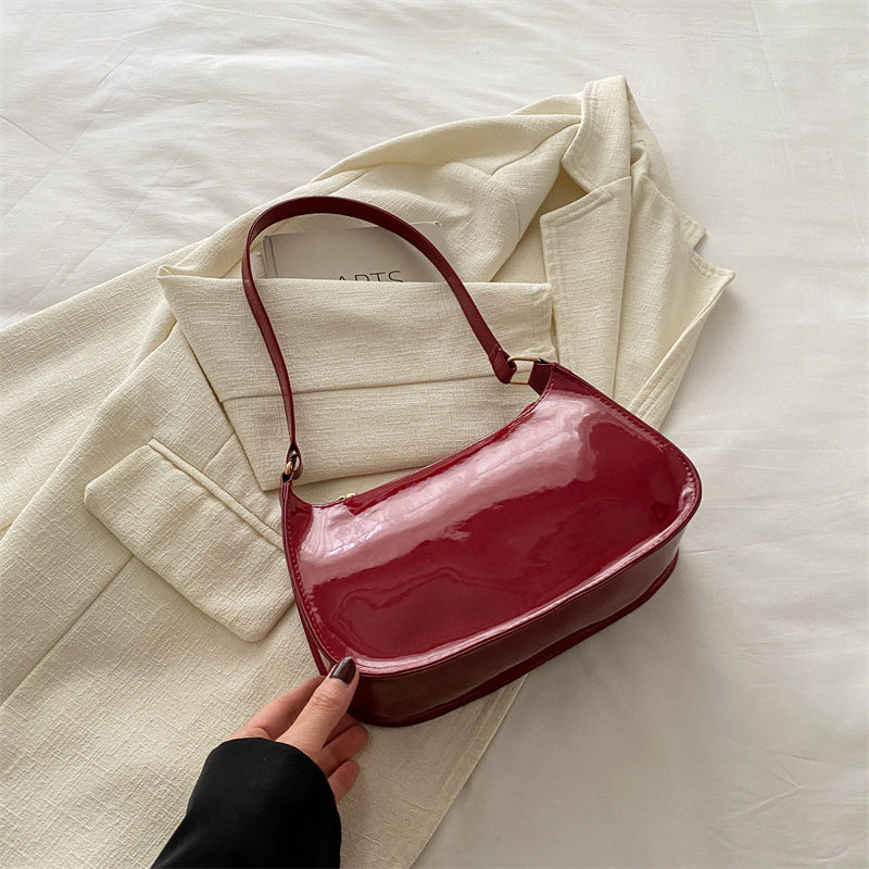 Chic Patent Leather Shoulder Bag Kalsten