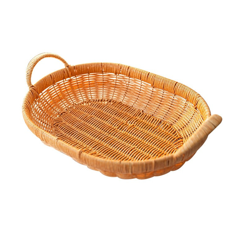 Handcrafted Round Wicker Fruit Bowl Kalsten