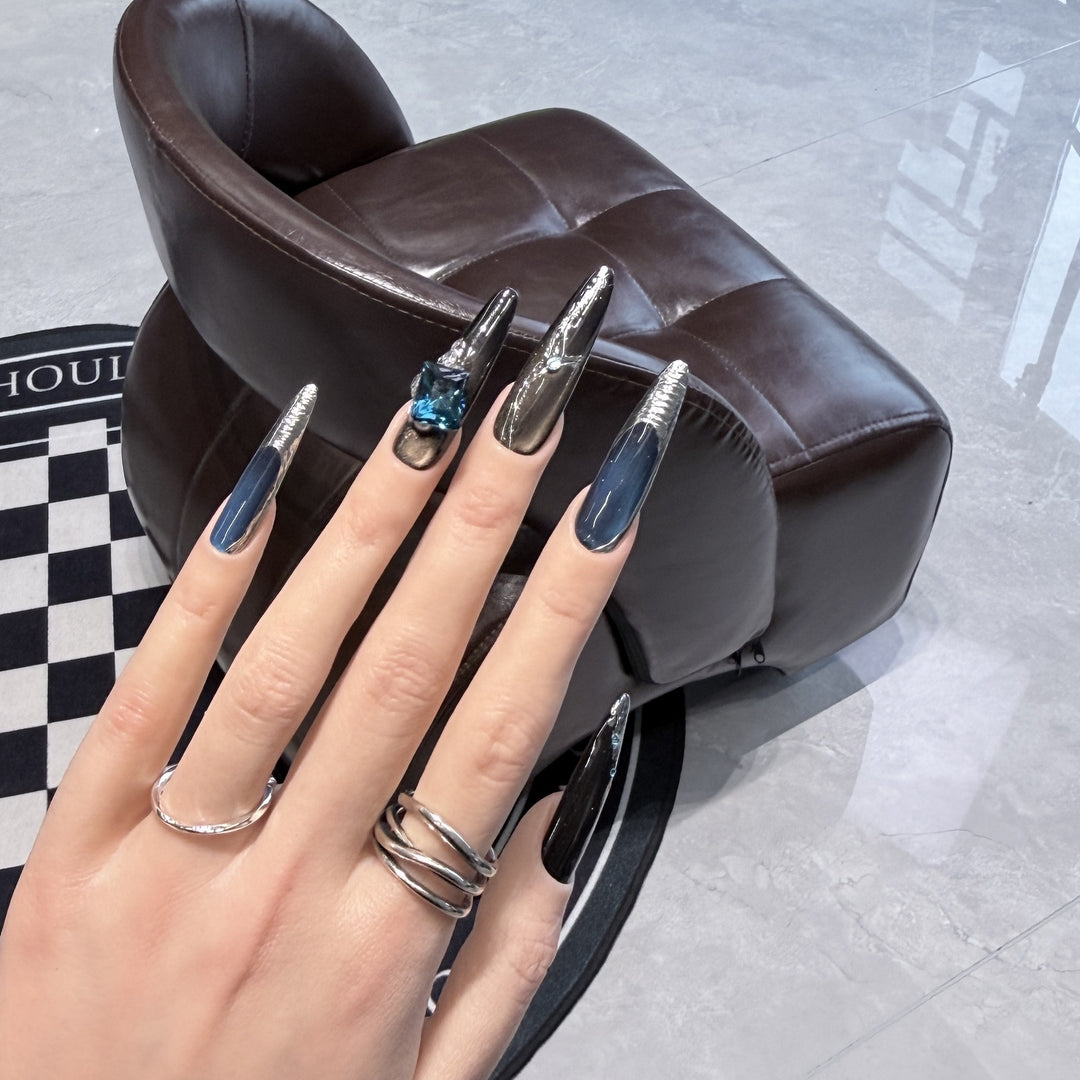 Stiletto Nail Art Set with Galactic Design Kalsten