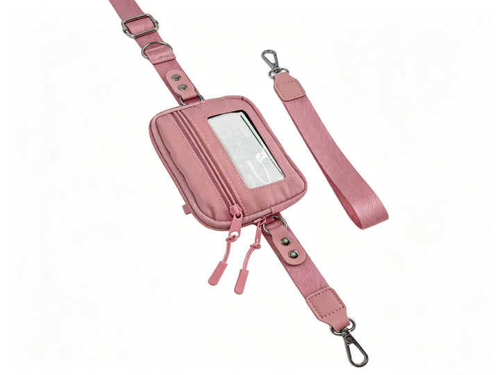 Compact shoulder bag with transparent card pocket Kalsten