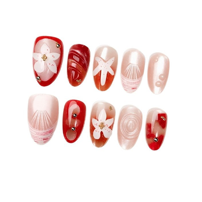 Artificial nails with floral designs Kalsten
