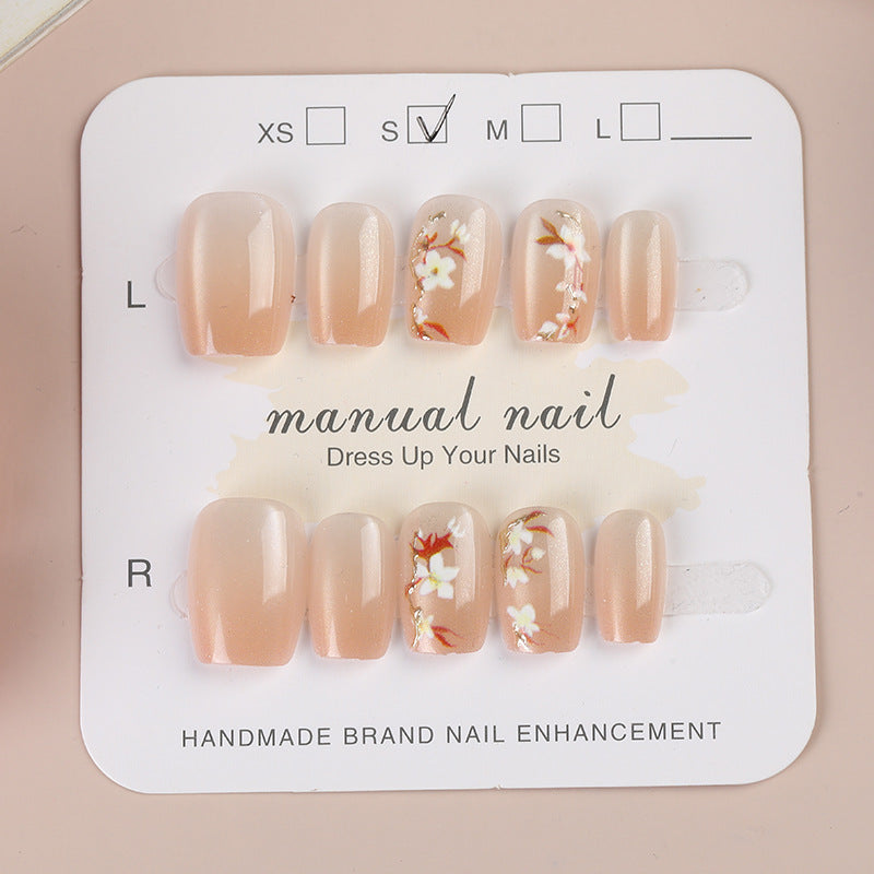 Artistic Floral Press-On Nail Design Set Kalsten