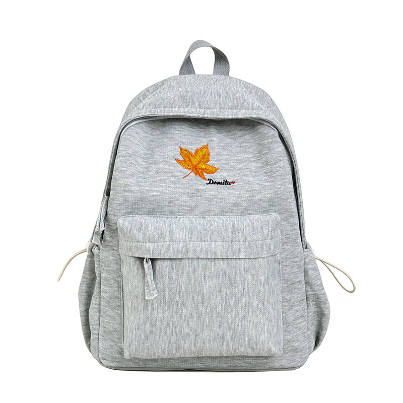 Casual Embroidered Leaf Backpack Kalsten