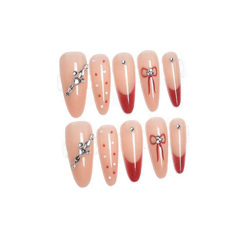 Artistic Press-On Nail Extensions with Decorative Patterns Kalsten