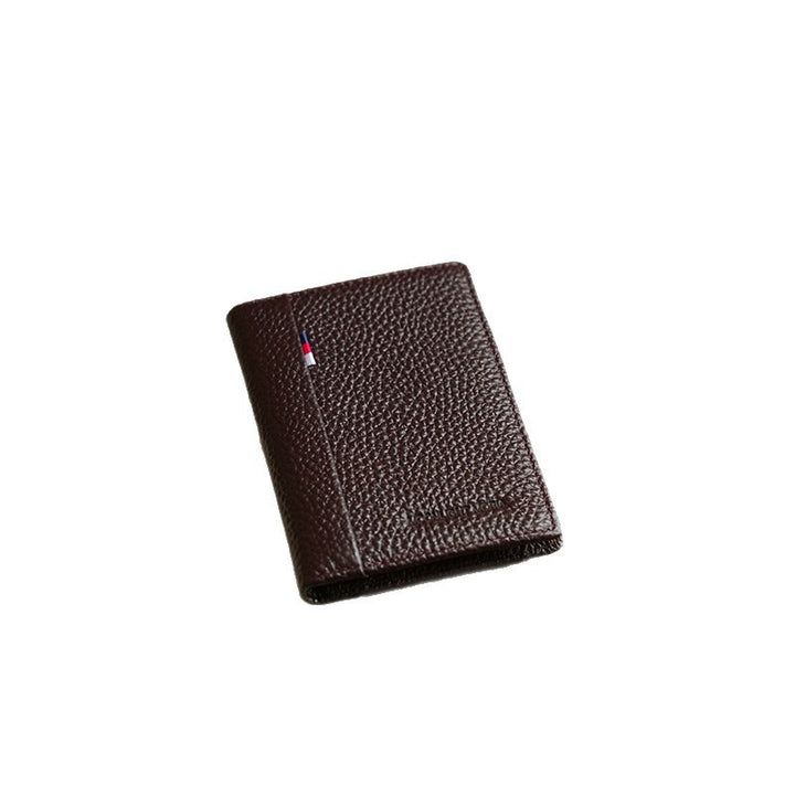 Compact Textured Leather Card Holder