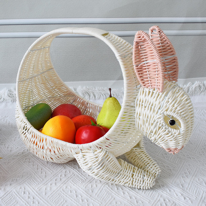 Artistic Rabbit-Shaped Woven Storage Basket Kalsten