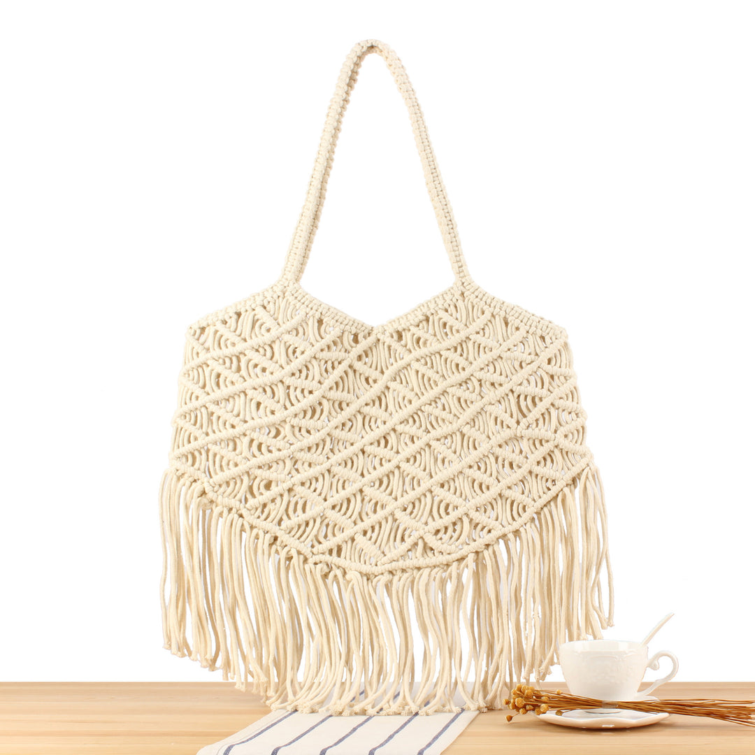 Creative Macrame Bag with Fringed Design Kalsten