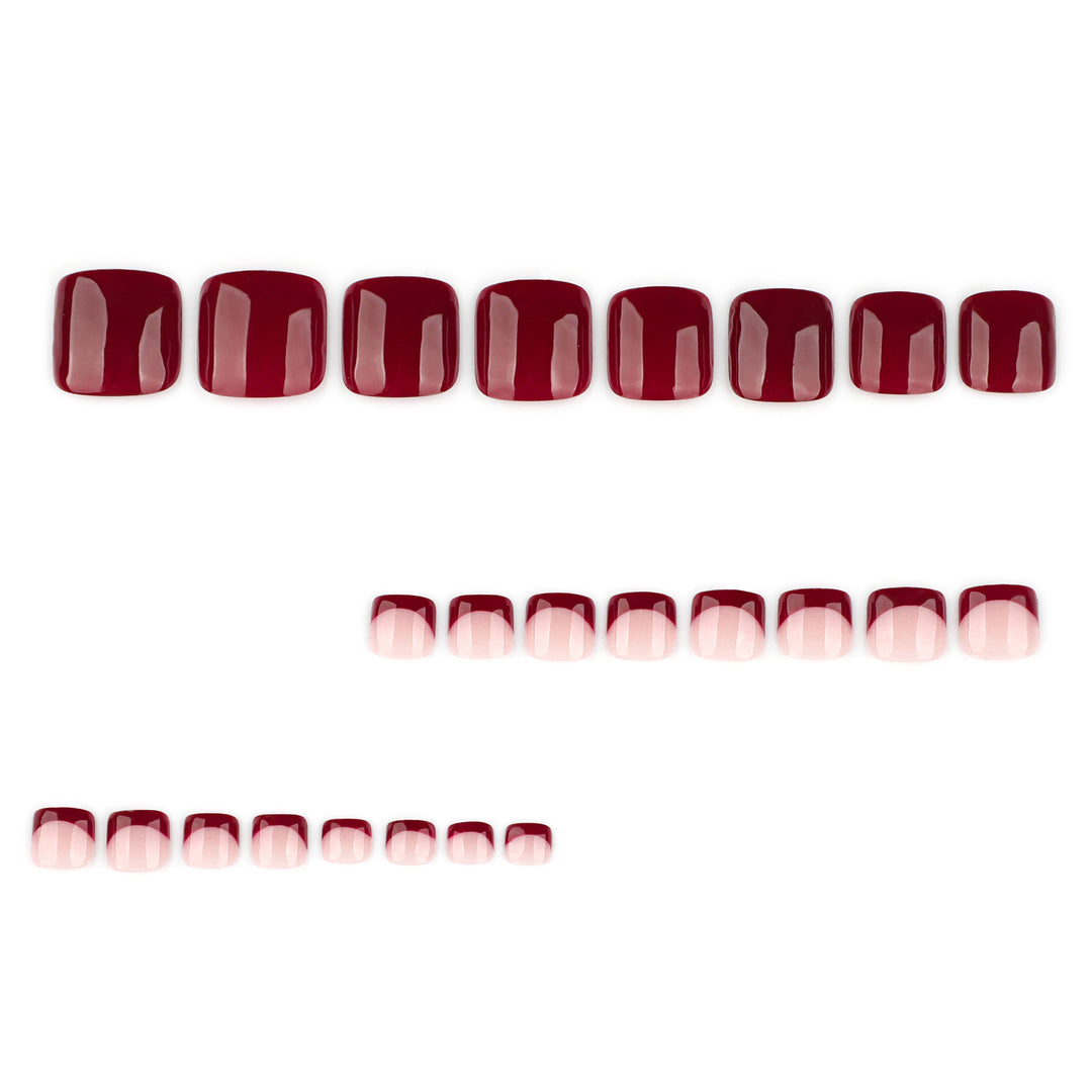 Artistic toenail design with elegant color gradient Kalsten