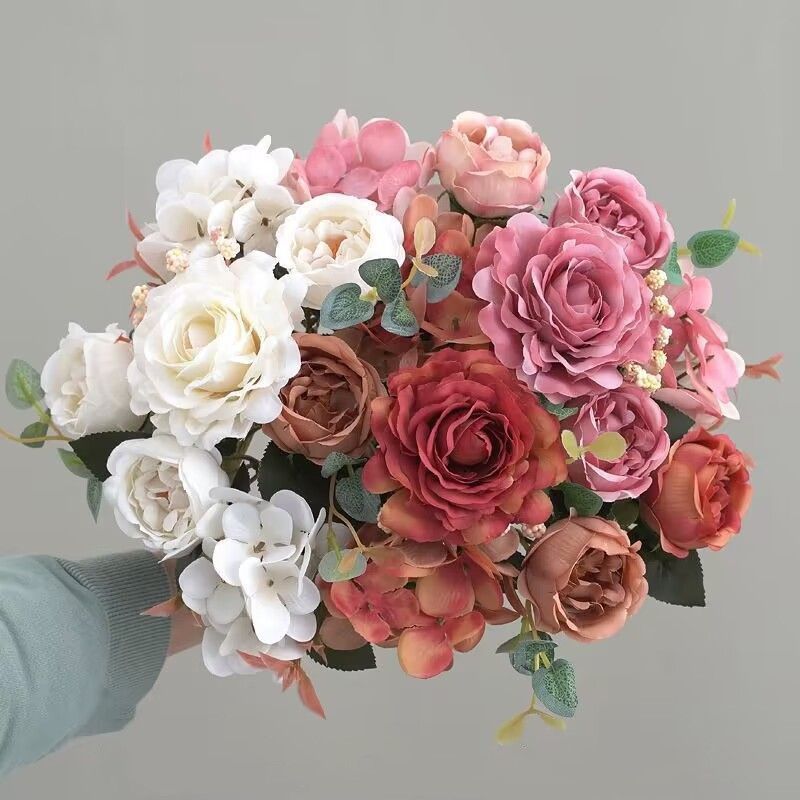 Lush Realistic Floral Bouquet Arrangement