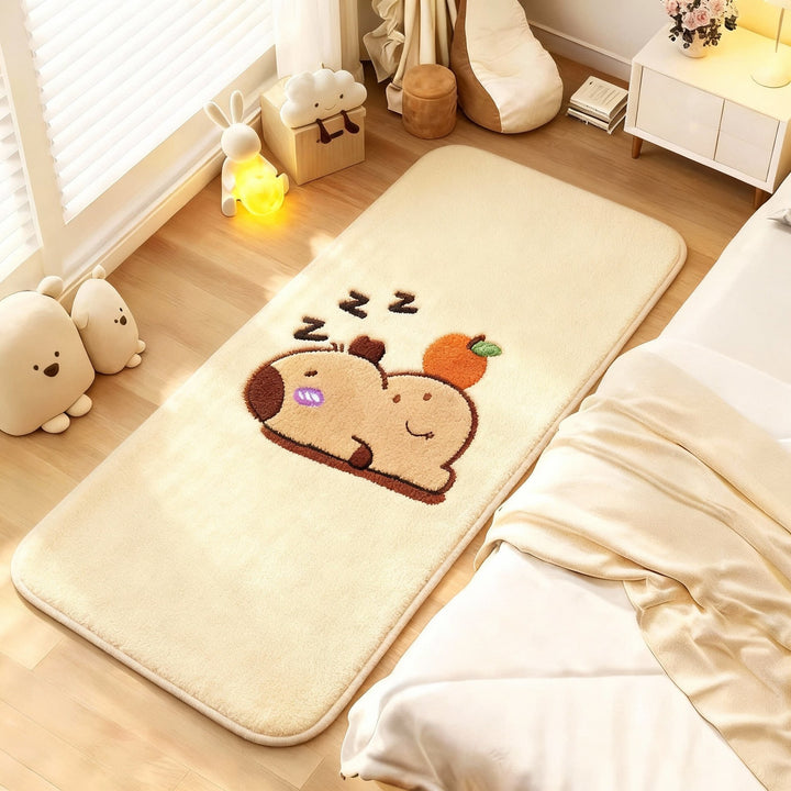 Plush Cartoon Animal-Themed Area Rug