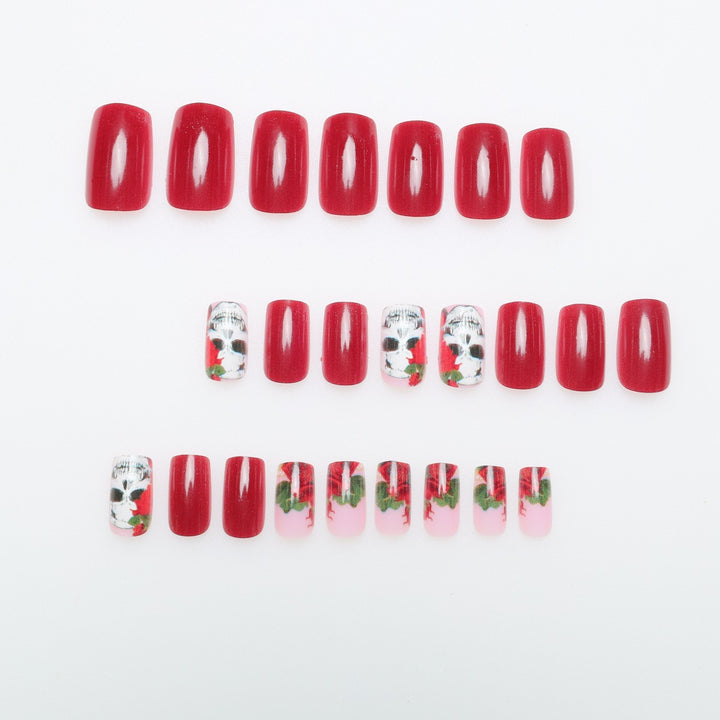 Artistic Skull and Rose Nail Art Kalsten