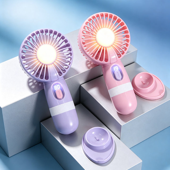Women's portable mini fan with built-in LED light Kalsten