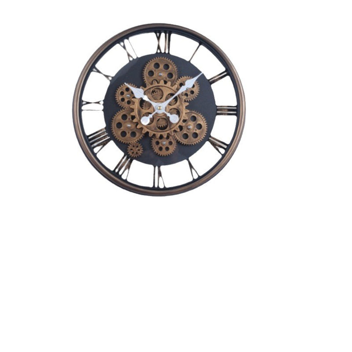 Elegant Wall Clock in Industrial Gear Design Kalsten
