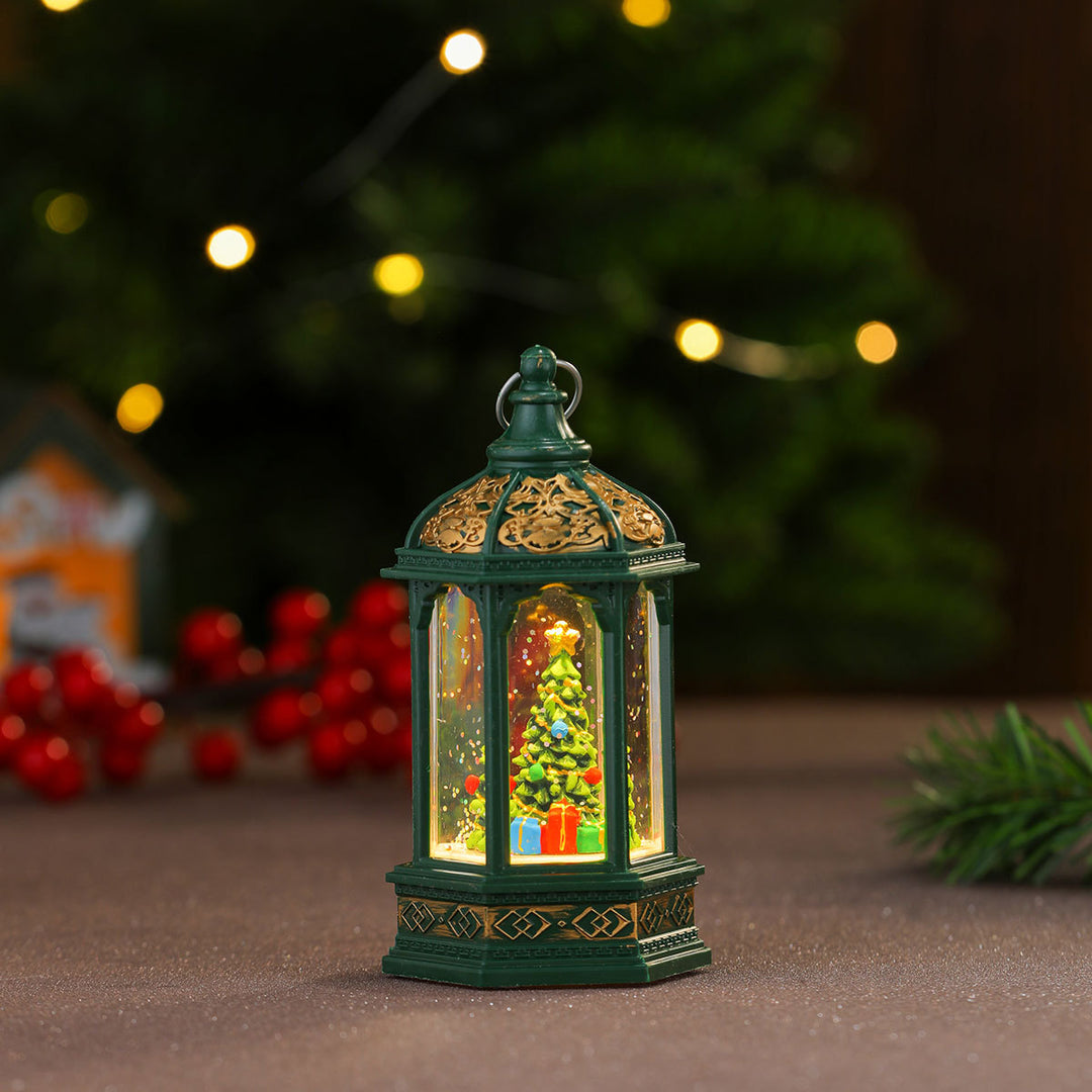 Decorative LED Lantern with Christmas Figurine Kalsten