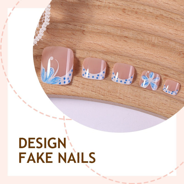 Creative nail set with elegant floral ornaments Kalsten
