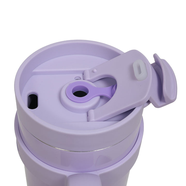 Ladies' insulated drinking cup with non-slip handle and integrated straw Kalsten