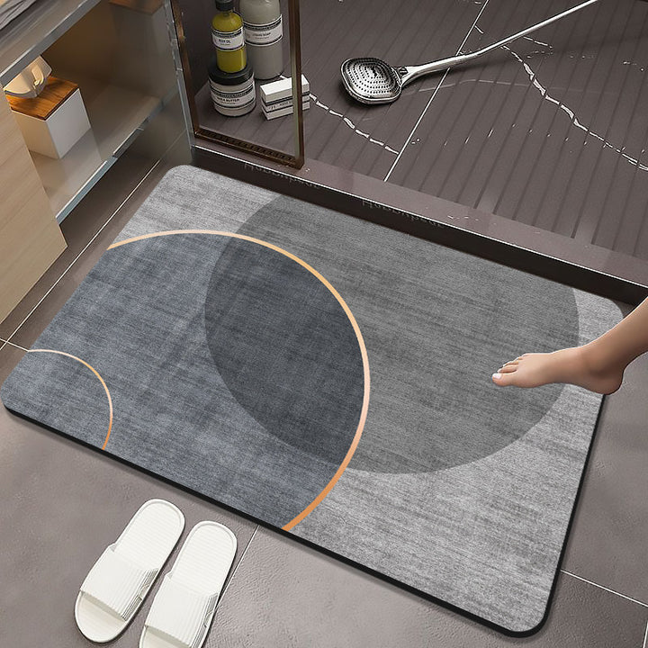 Elegant Marble-Inspired Bath Mat