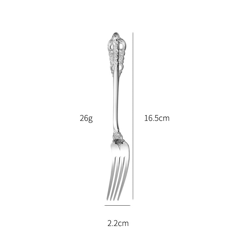 Elegant fish fork with artistic handle design Kalsten