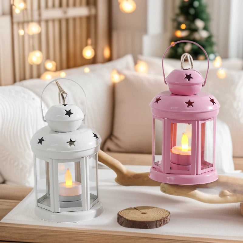 Mini Vintage Metal Star-Cut Tea Light Lantern Kalsten