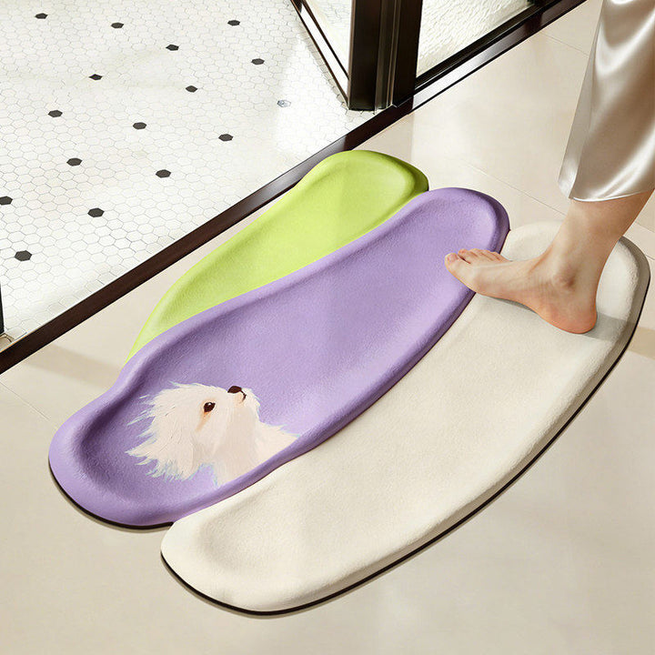 Playful Rainbow-Themed Bath Mat Kalsten