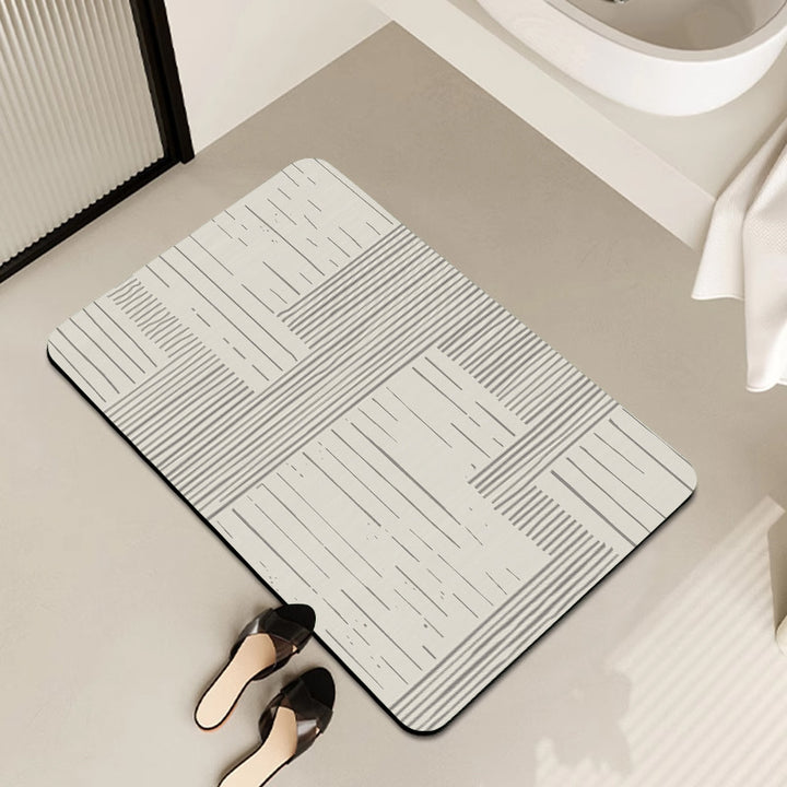 Geometric Pattern Textured Bath Mat Kalsten