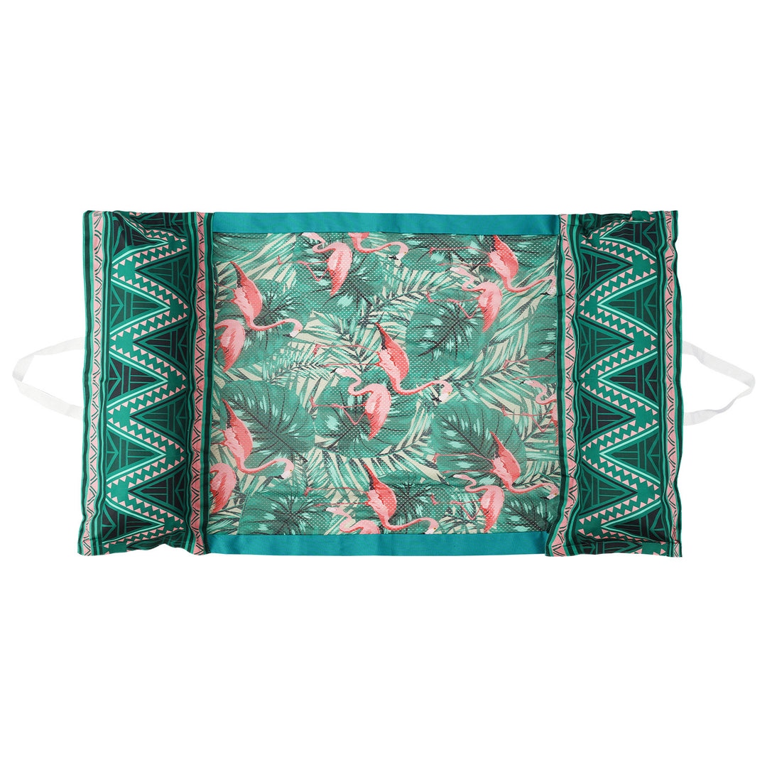 Women Inflatable Relaxation Lounge Chair with Colorful Plant Pattern Kalsten