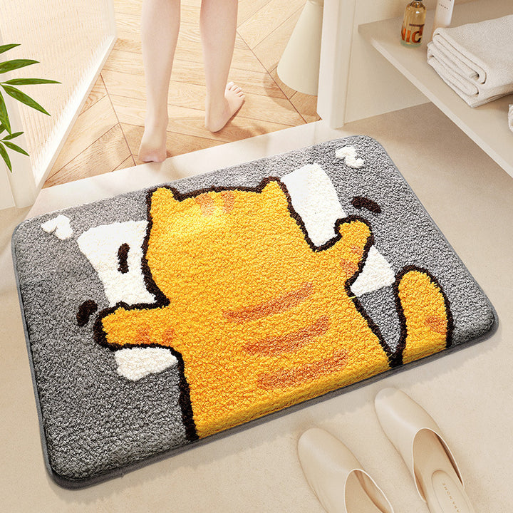 Coastal Waves Shaped Bath Mat