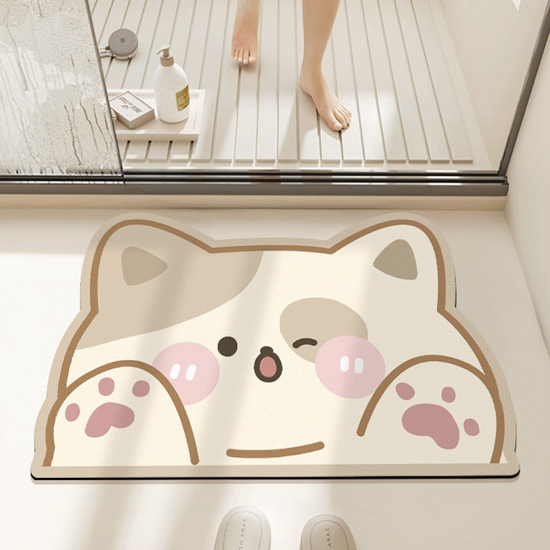 Cute Cat-Themed Anti-Slip Bath Mat