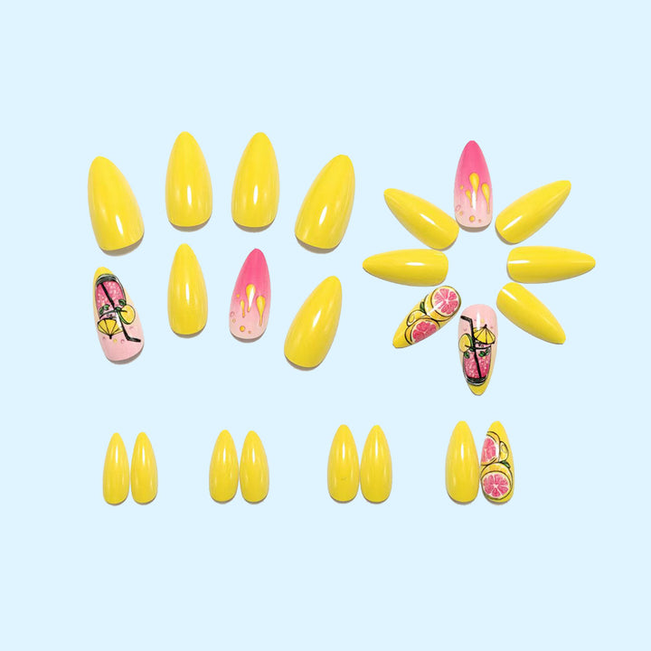 Creative nail art design with fruit motifs Kalsten