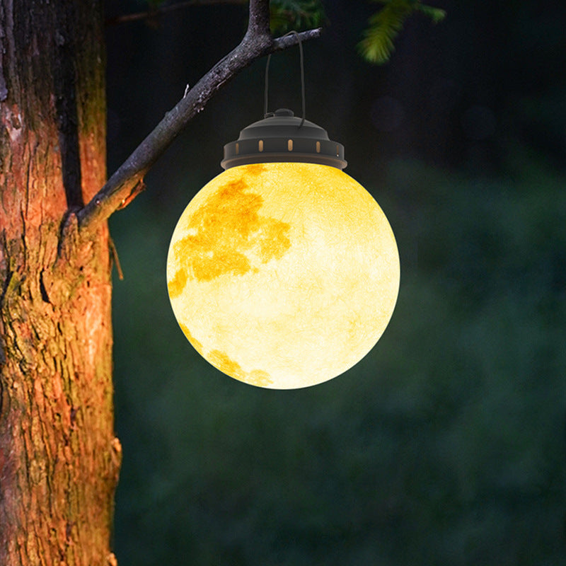 Moon-Shaped Outdoor Hanging Lantern