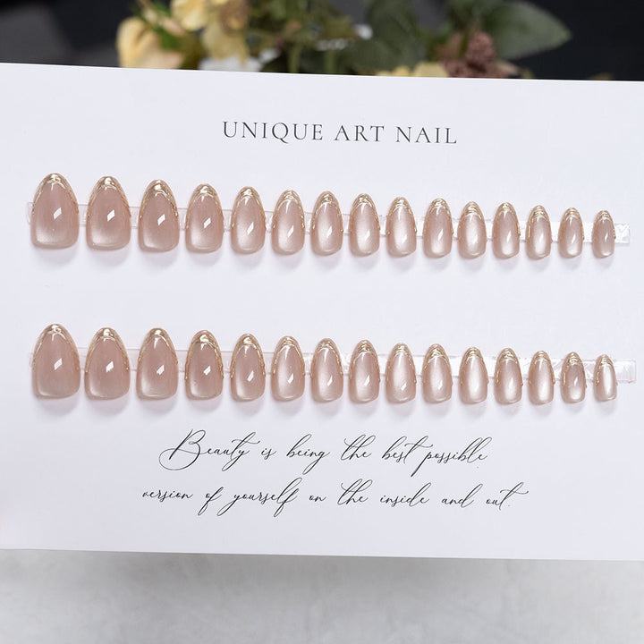 Elegant French Tip Gel Press-On Nails