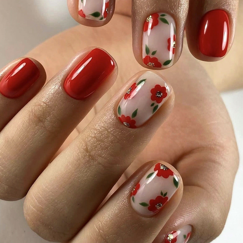 Floral Gel Nail Art Set Kalsten