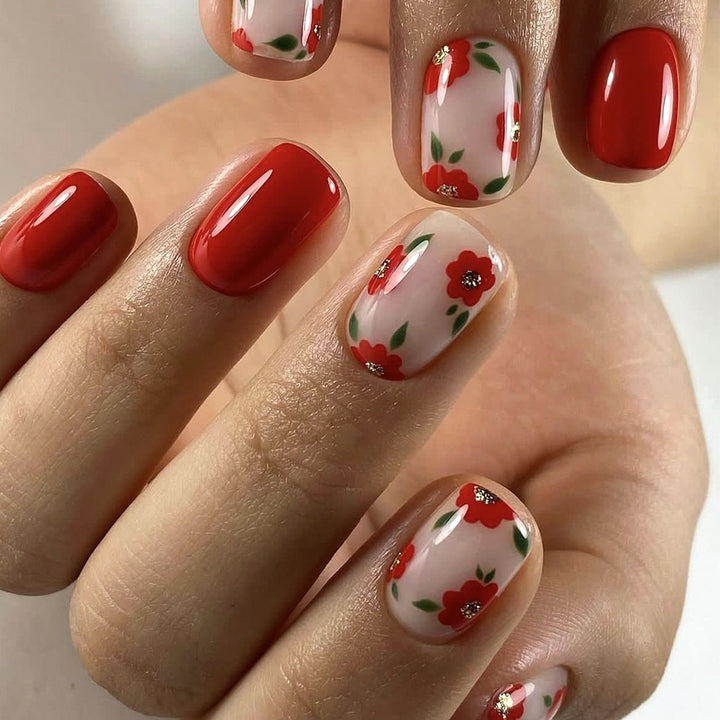 Floral Gel Nail Art Set Kalsten