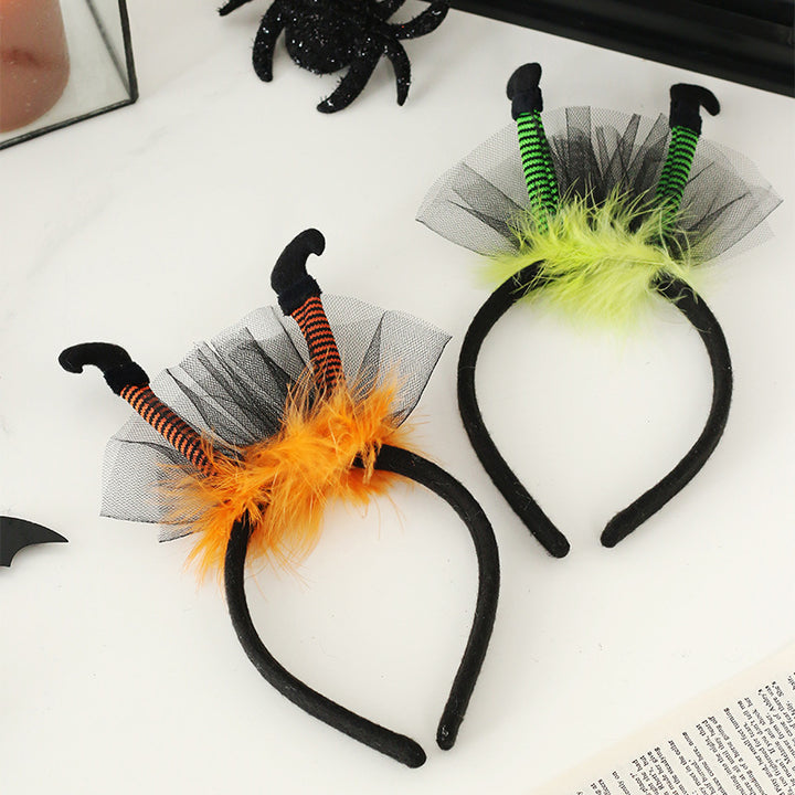 Headband with green Halloween motif