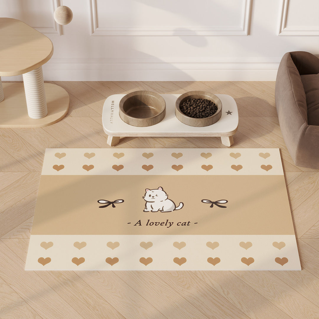 Cat-Themed Feeding Mat