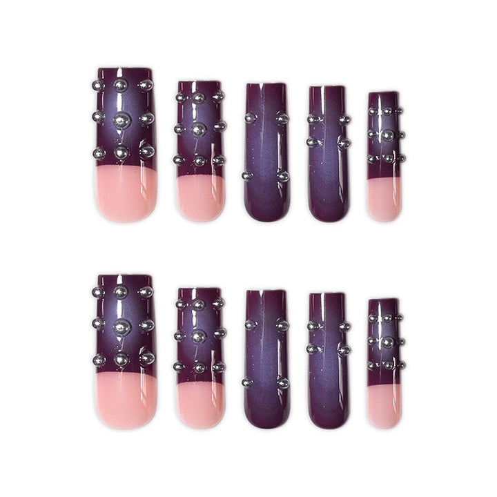 Decorative 3D Stiletto Press-On Nails with Rhinestone Accents Kalsten