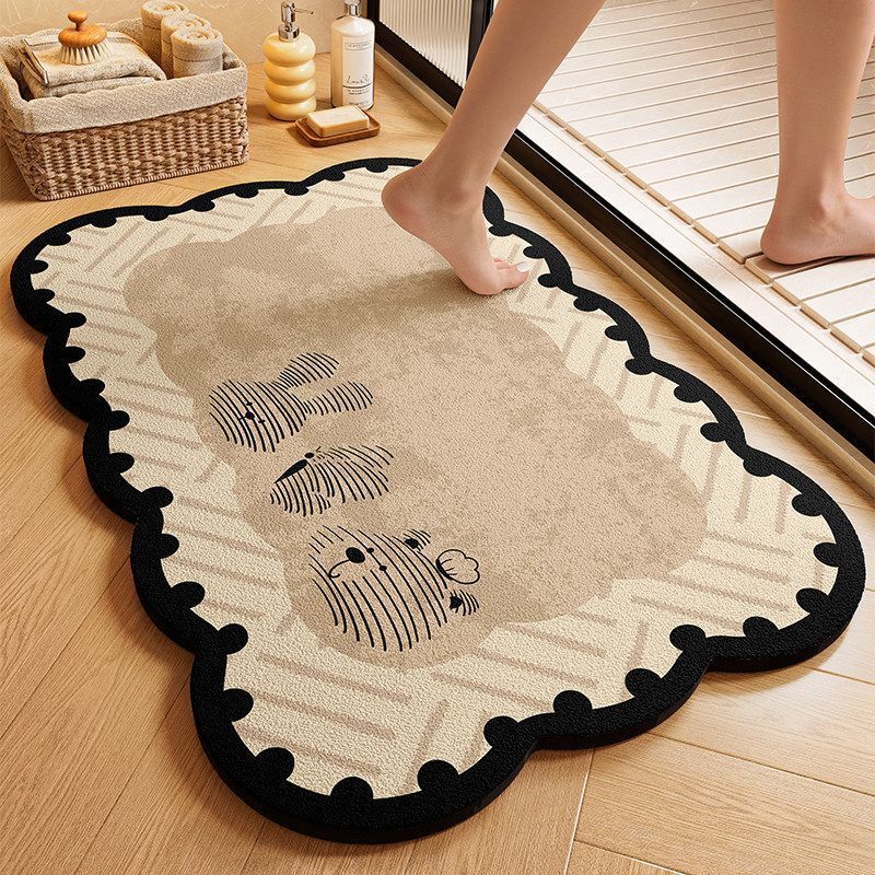 Soft Plush Animal-Themed Bath Mat