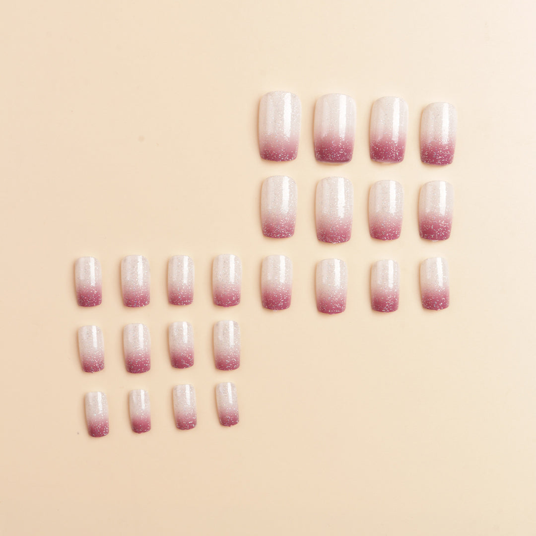 Ombre Glitter Acrylic Nail Extensions Kalsten